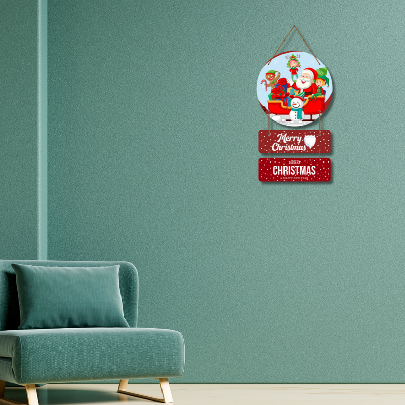 Festive Christmas Santa Wall Hanging