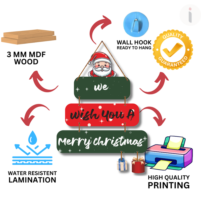 Santa Christmas Wish Wall Hanging