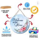Welcome to Our Home wooden wall hanging