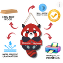 Cute Panda Welcome Wall Hanging