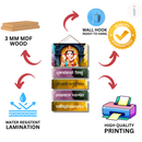 Shuklambaradharam Vishnum Wooden Wall Hanging