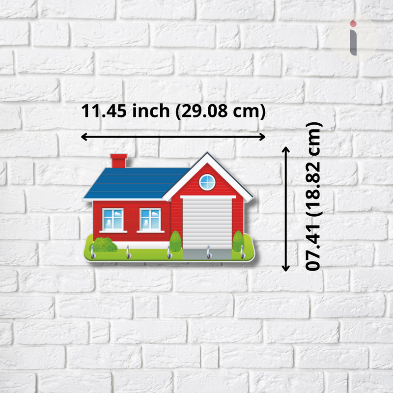 Wooden House Shaped Key Holder - ICraft asia