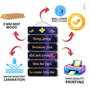 Keep Going motivational wooden wall hanging