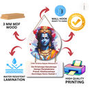 Divine Krishna Mantra Wall Hanging  Description (50–60 words):