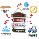 North Pole Christmas Direction Wall Hanging