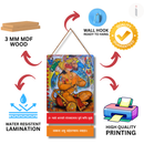 Shree Panchmukhi Hanuman Wooden Wall Hanging