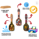 Madhubani Art Wooden Spoon Wall Hanging