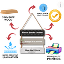 Silence and Stillness Motivational Wall Hanging