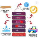 Love is Life Motivational Wall Hanging