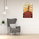 Peacock Motivational Lines Wooden Wall Hanging