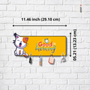 Good Morning Cat Wooden Wall Key Holder - ICraft asia