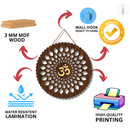 Om mandala wooden wall hanging