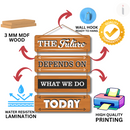 Inspirational Wooden Future Quote Wall Hanging