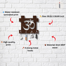 Wooden Om & Swastik Key Holder - ICraft asia