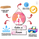 Calm Se Kaam Wooden Wall Hanging