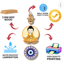 Buddha wooden wall hanging