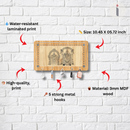 Wooden Key Holder with Lord Balaji Design - ICraft asia