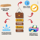 "Work Hard Dream Big" wall hanging - ICraft asia