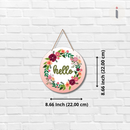 Hello wooden wall hanging