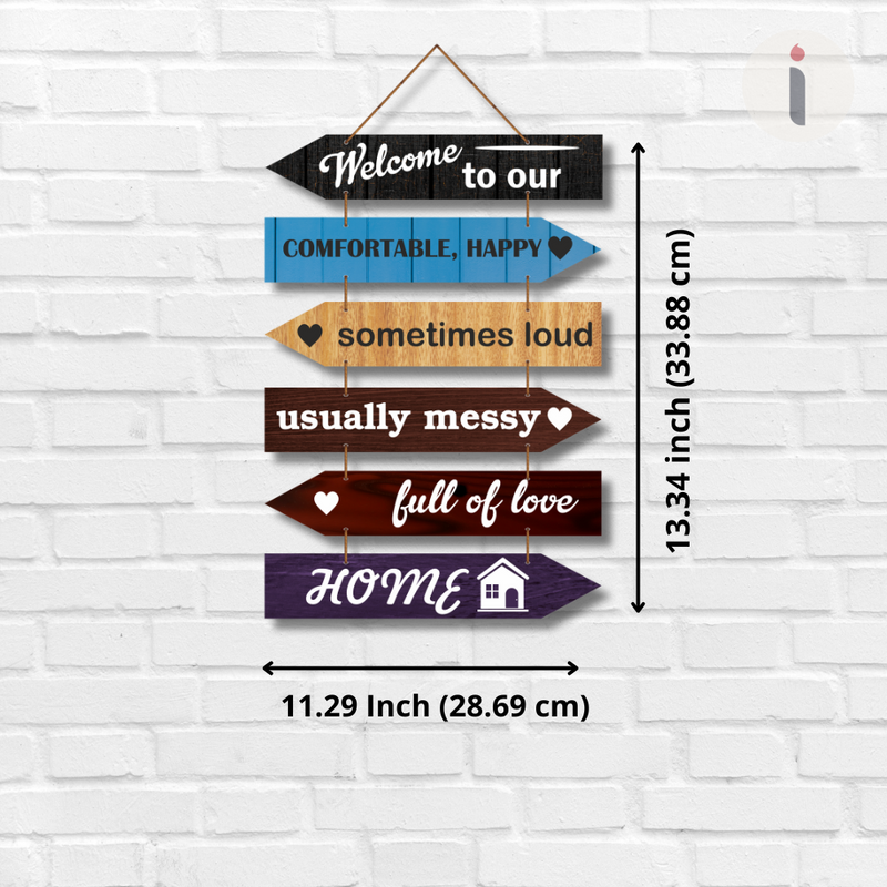 Welcome to Our Happy Home Wall Hanging