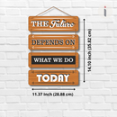 Inspirational Wooden Future Quote Wall Hanging