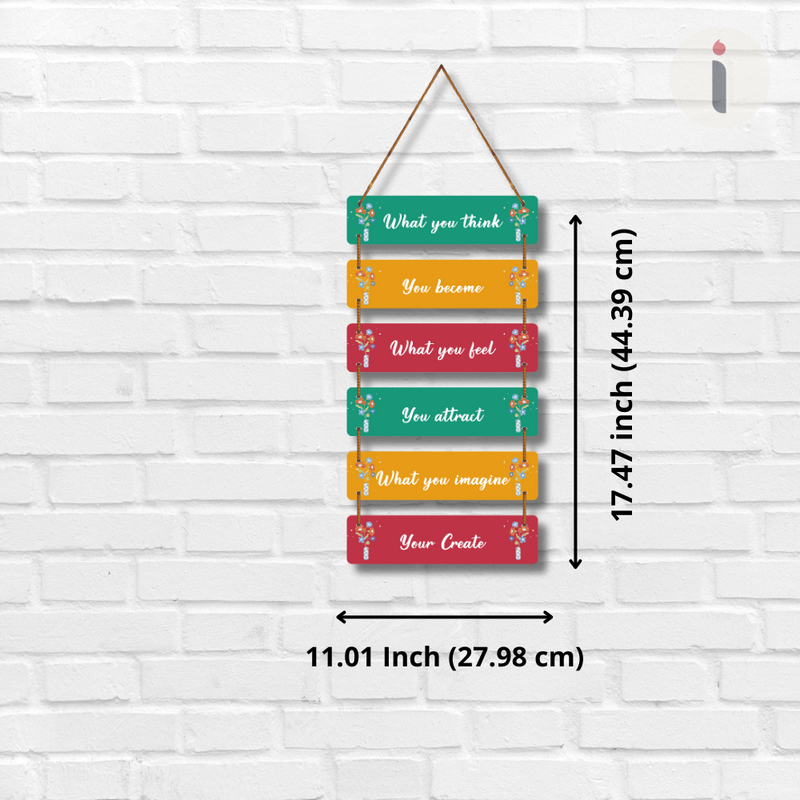 Power of Thoughts Inspirational Wall Hanging