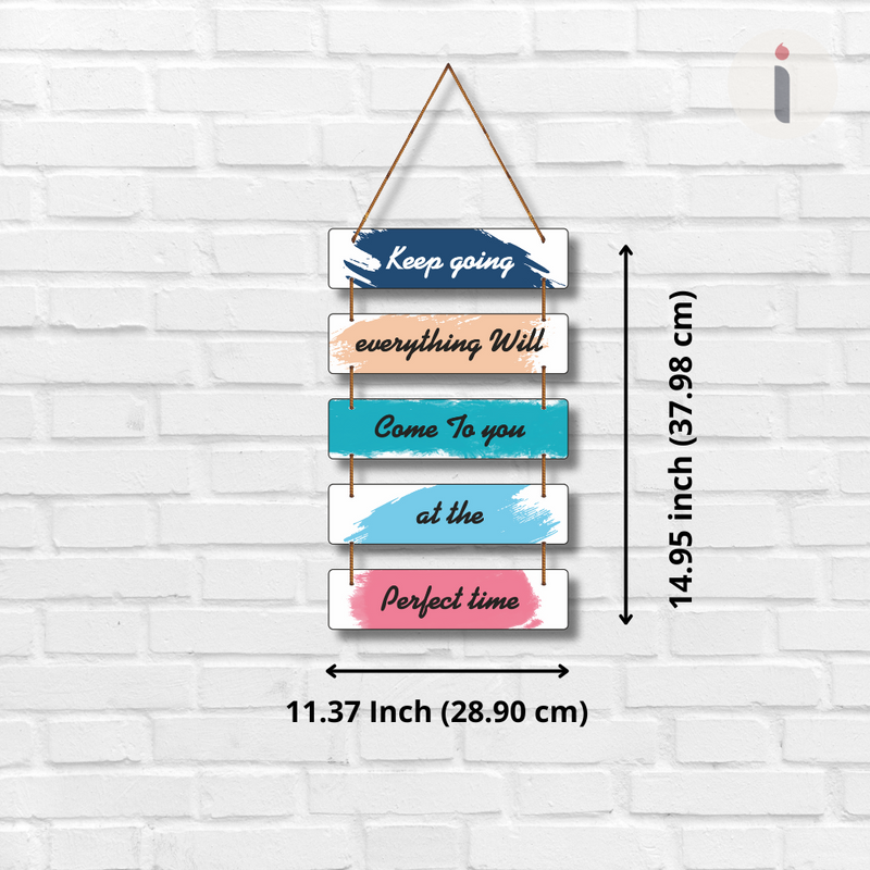 Keep Going Inspirational Wall Hanging