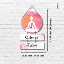 Calm Se Kaam Wooden Wall Hanging