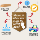 "Trust Toilet" wooden wall hanging - ICraft asia