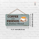 Coffee and Friends wooden wall hanging