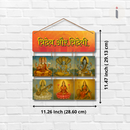 Tridev Or Tridevi Wooden Wall Hanging