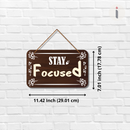Stay Focused Wooden Wall Hanging