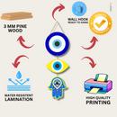 Yellow Evil Eye wall hanging - ICraft asia