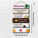 Kitchen Rules wooden wall hanging