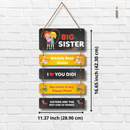 Big Sister Love Wooden Wall Hanging
