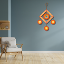 Om, Swastika, Har Har Mahadev Wooden Latakan Hanging