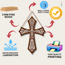 Wooden Wall Hanging French Cross - ICraft asia