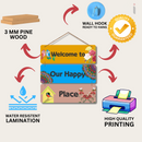 "Welcome" wooden wall hanging - ICraft asia