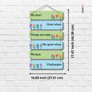 We Dont Grow When Woodan Wall Hanging