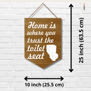 "Trust Toilet" wooden wall hanging - ICraft asia
