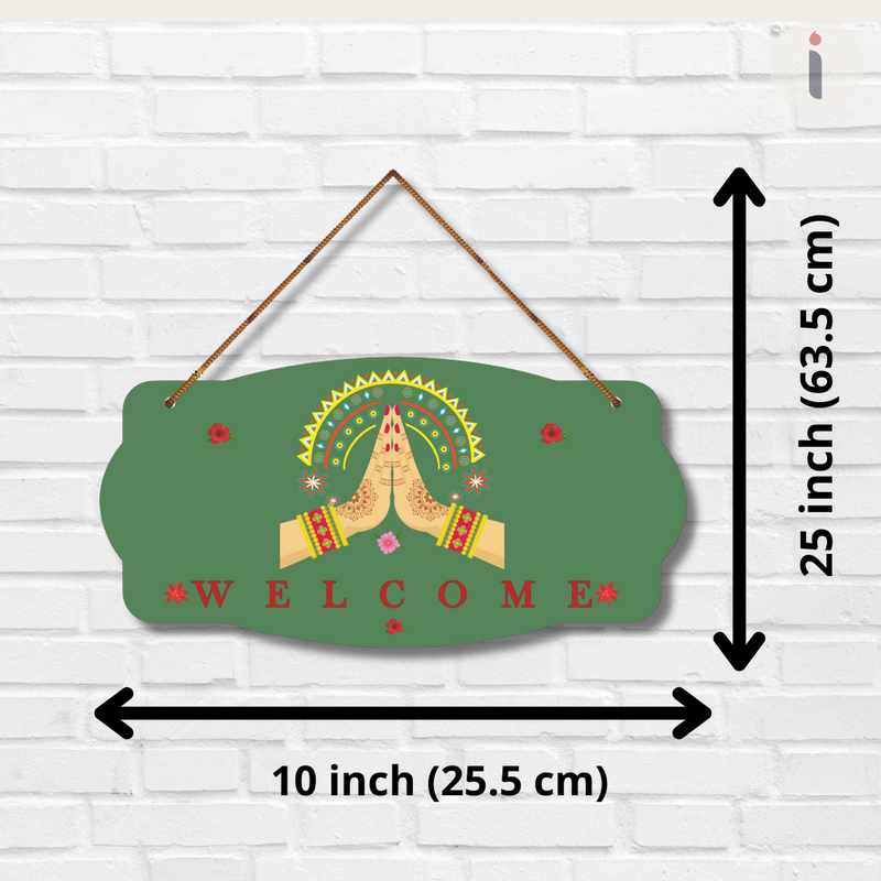 "Welcome" wall hanging