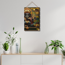 Lord Ganesha Shubharambh Wooden Wall Hanging