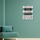Never Give Up Wall Hanging