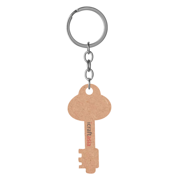 Vintage Key Shape MDF Key Chain