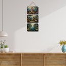Ganesha, Instrument People, Louts River Wooden Wall Hanging