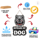 Beware of Dog Wooden Hanging Sign