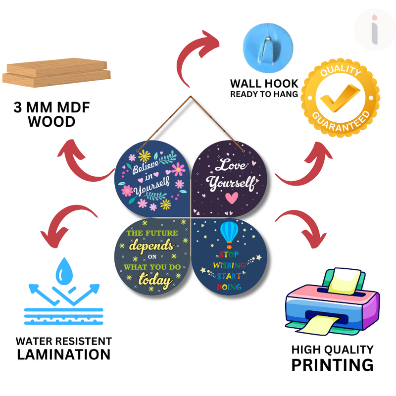 Dream, Believe & Achieve – Motivational Wall Hanging