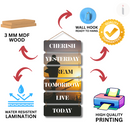 Cherish Yesterday Dream Tomorrow Live Today Wooden Wall Hanging