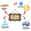 Elegant Kitchen Rules Wall Hanging