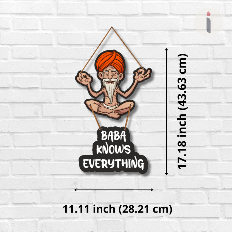 Baba’s Wisdom Wooden Wall Hanging